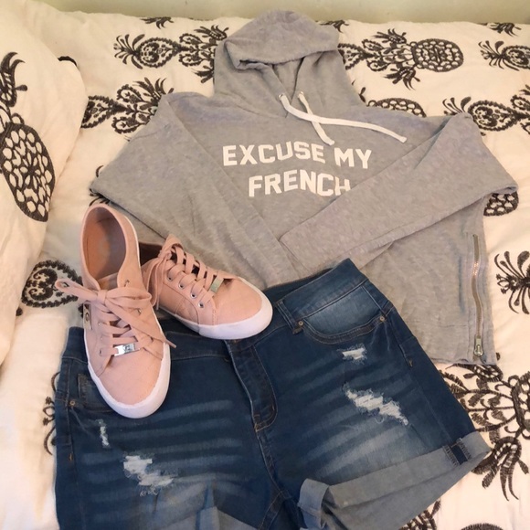 Forever 21, Active Cropped Hoodie, L - Picture 2 of 3